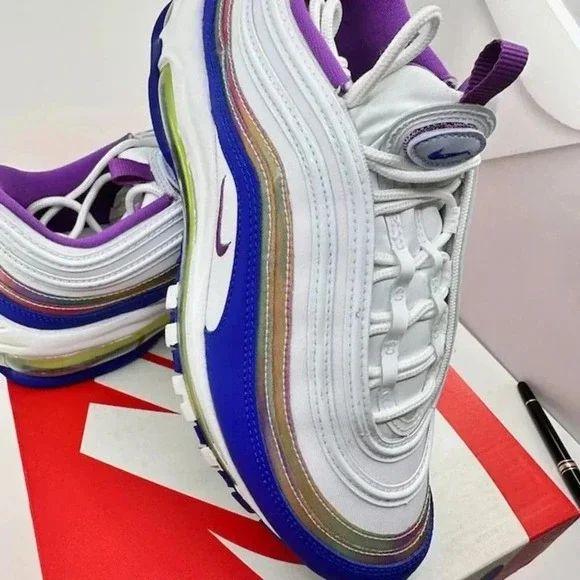 Nike Air Max 97 QS 2020 Easter Shoes CJ0591-100 White Purple Nebula Mens Size 7
